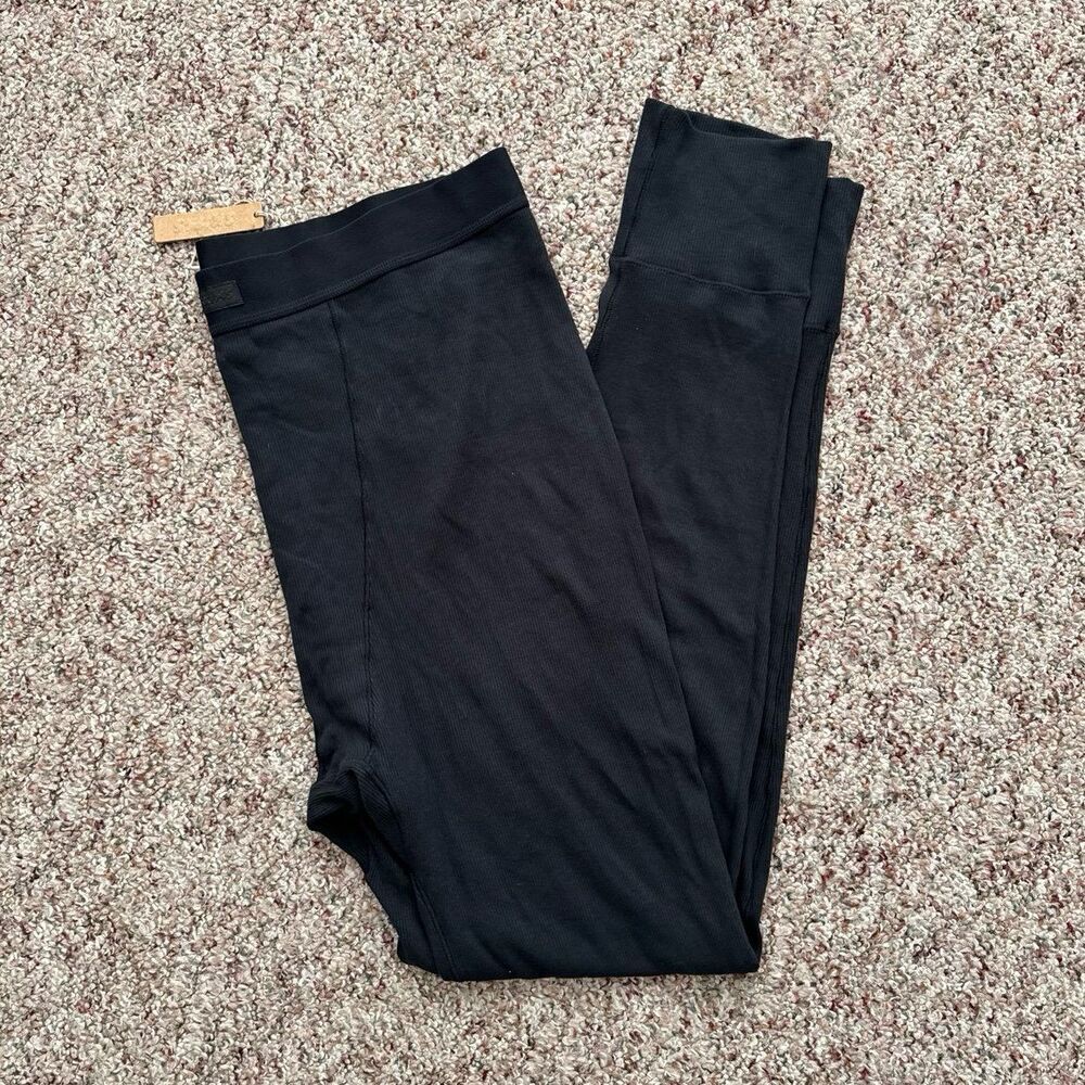 Skims Cotton Rib Leggings Soot Size 3X